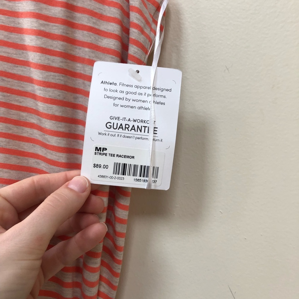 Athleta Striped Racerback Ruched Dress - Picture 3 of 6